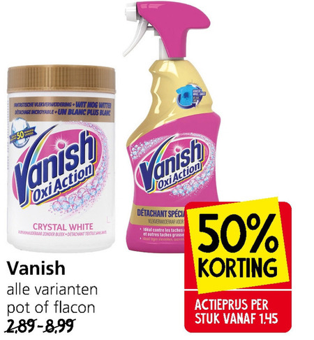 Vanish   vlekkenverwijderaar folder aanbieding bij  Jan Linders - details