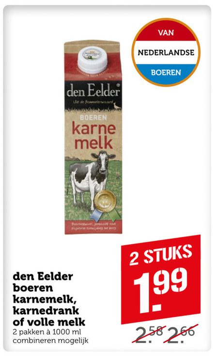 Den Eelder   melk, karnemelk folder aanbieding bij  Coop - details