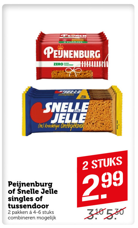 Snelle Jelle   ontbijtkoekreep folder aanbieding bij  Coop - details