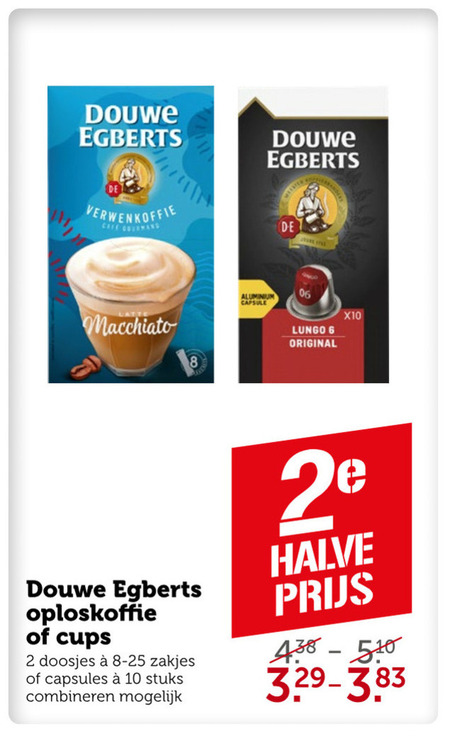 Douwe Egberts   oploskoffie, koffiecups folder aanbieding bij  Coop - details