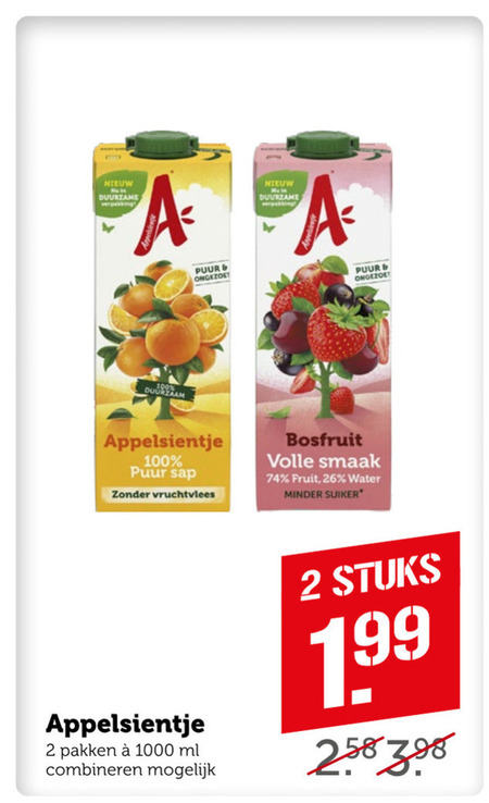 Appelsientje   fruitdrank folder aanbieding bij  Coop - details