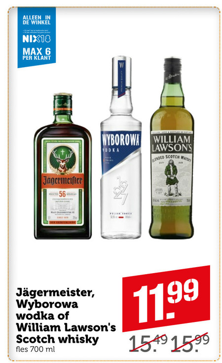 Jagermeister   kruidenbitter, wodka folder aanbieding bij  Coop - details