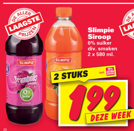 Slimpie   limonadesiroop folder aanbieding bij  Nettorama - details