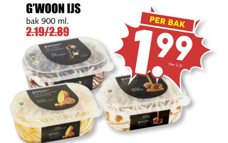 Gwoon   ijsspecialiteit folder aanbieding bij  MCD Supermarkt Basis - details