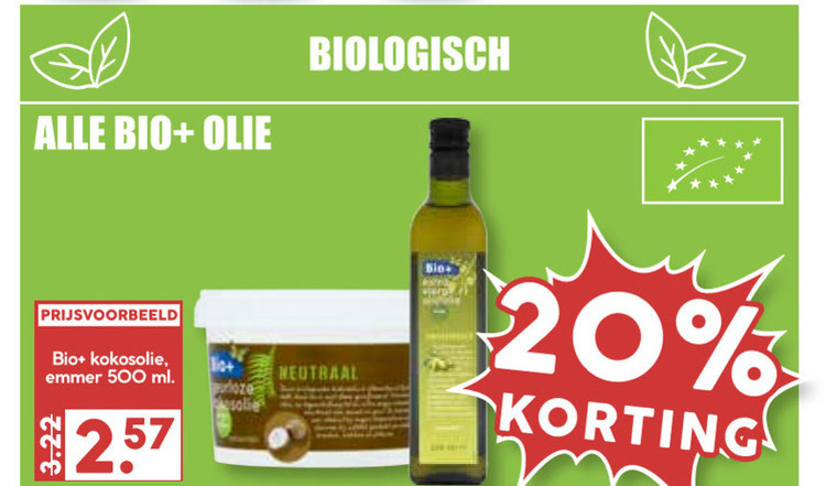 Bio Plus   olie en vetten folder aanbieding bij  MCD Supermarkt Basis - details