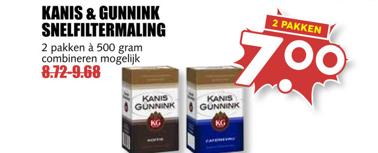 Kanis en Gunnink   koffie folder aanbieding bij  MCD Supermarkt Basis - details