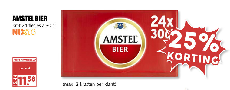 Amstel   krat bier folder aanbieding bij  MCD Supermarkt Basis - details