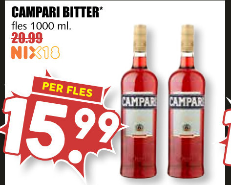 Campari   kruidenbitter folder aanbieding bij  MCD Supermarkt Basis - details