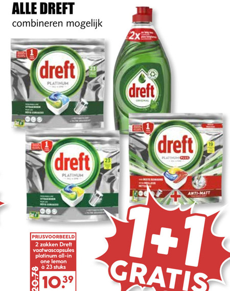 Dreft   vaatwasmiddel, afwasmiddel folder aanbieding bij  MCD Supermarkt Basis - details