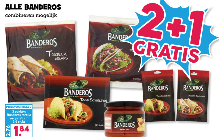 Banderos   tortilla, maaltijdmix folder aanbieding bij  Boons Markt - details