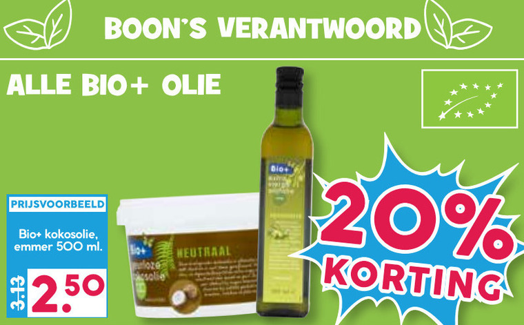 Bio Plus   olie en vetten folder aanbieding bij  Boons Markt - details