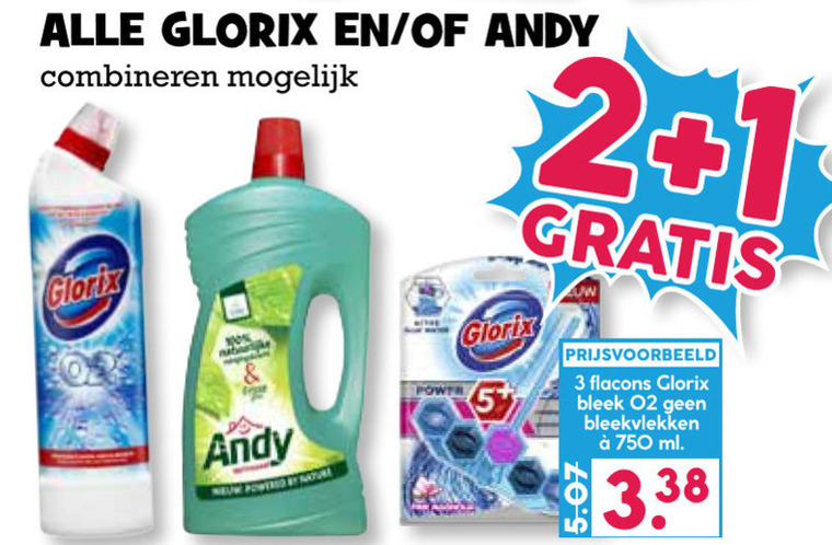 Andy   allesreiniger, bleekmiddel folder aanbieding bij  Boons Markt - details