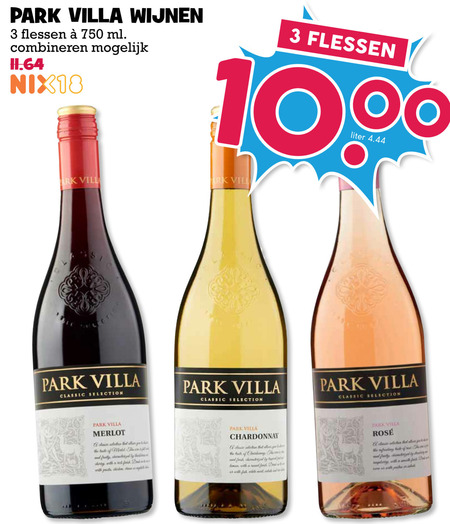 Park Villa   witte wijn, rose folder aanbieding bij  Boons Markt - details