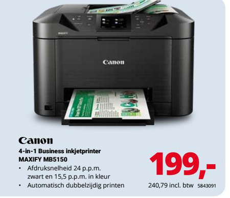 Canon   all-in-one printer folder aanbieding bij  Office Centre - details