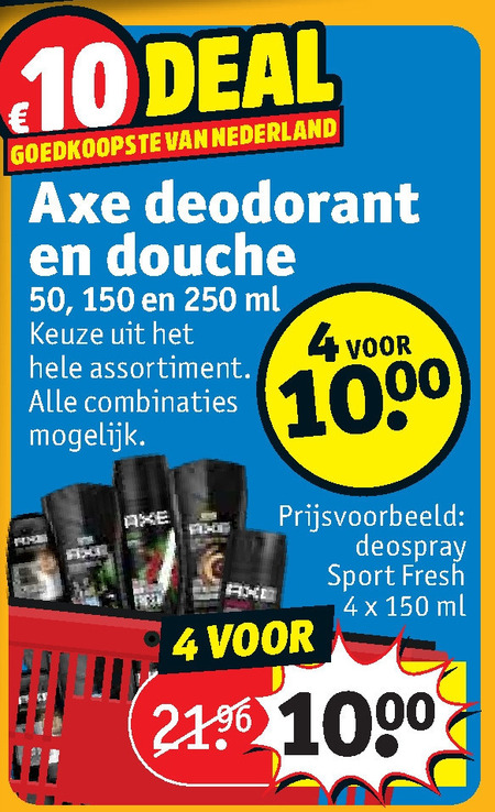 Axe   douchegel, deodorant folder aanbieding bij  Kruidvat - details