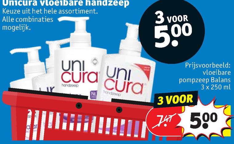 Unicura   handzeep folder aanbieding bij  Kruidvat - details