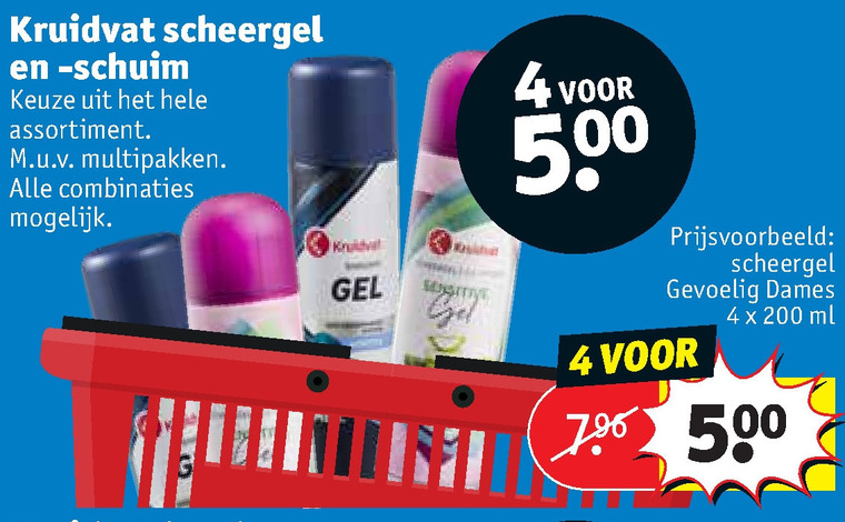 Kruidvat Huismerk   scheergel, scheerschuim folder aanbieding bij  Kruidvat - details