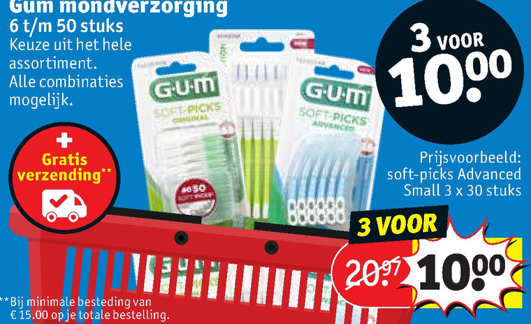 G.U.M.   tandenstokers, interdentale ragers folder aanbieding bij  Kruidvat - details