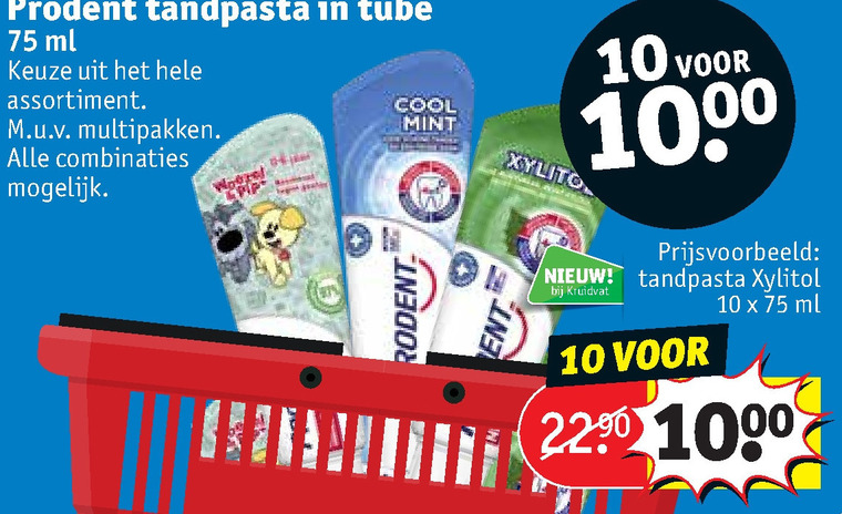 Prodent   tandpasta folder aanbieding bij  Kruidvat - details