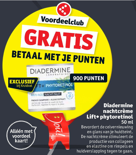 Diadermine   nachtcreme folder aanbieding bij  Kruidvat - details