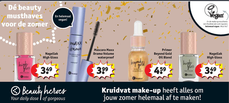 Kruidvat Huismerk   nagellak, mascara folder aanbieding bij  Kruidvat - details