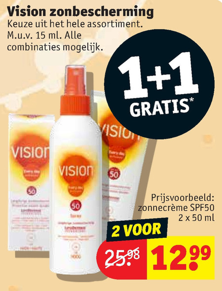 Vision   zonnebrandolie folder aanbieding bij  Kruidvat - details