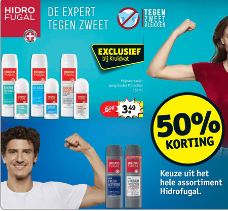 Hidrofugal   deodorant folder aanbieding bij  Kruidvat - details