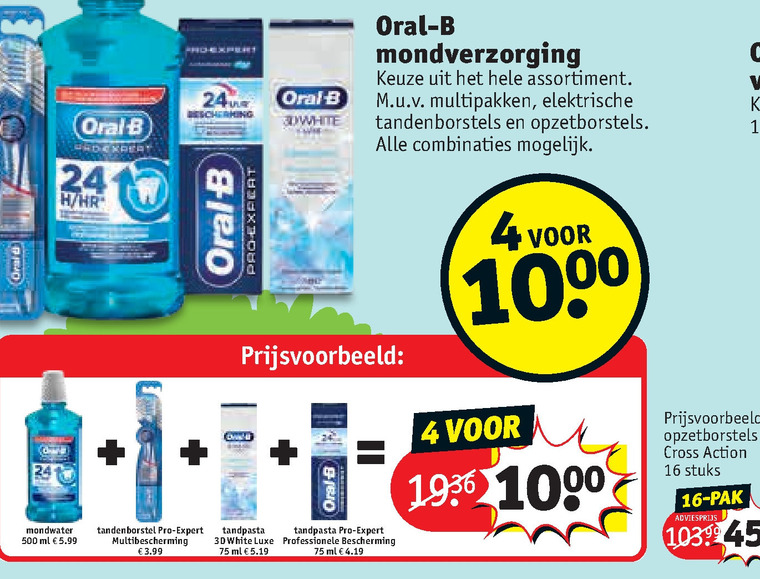 Oral-B   flosdraad, tandenborstel folder aanbieding bij  Kruidvat - details