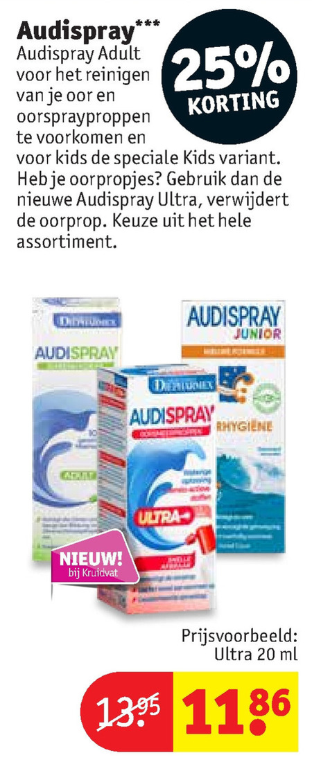 Audispray   oordruppels folder aanbieding bij  Kruidvat - details