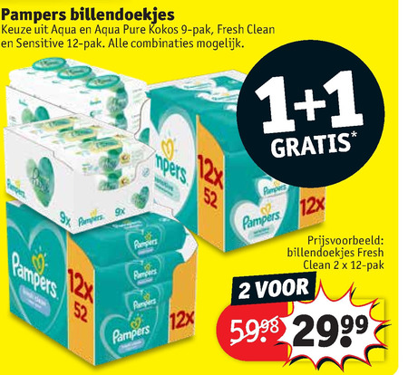 Pampers   billendoekjes folder aanbieding bij  Kruidvat - details