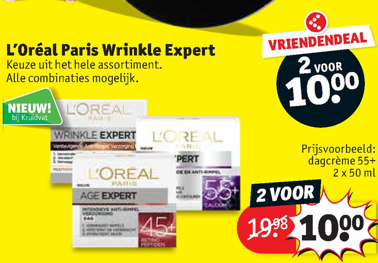 L Oreal   gezichtsverzorging, dagcreme folder aanbieding bij  Kruidvat - details