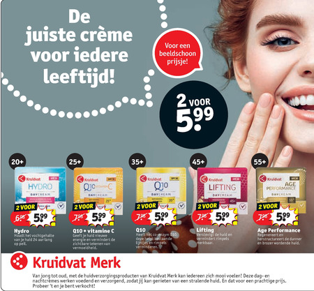 Kruidvat Huismerk   dagcreme, nachtcreme folder aanbieding bij  Kruidvat - details