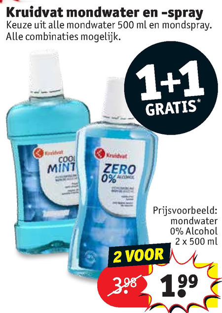 Kruidvat Huismerk   mondwater folder aanbieding bij  Kruidvat - details