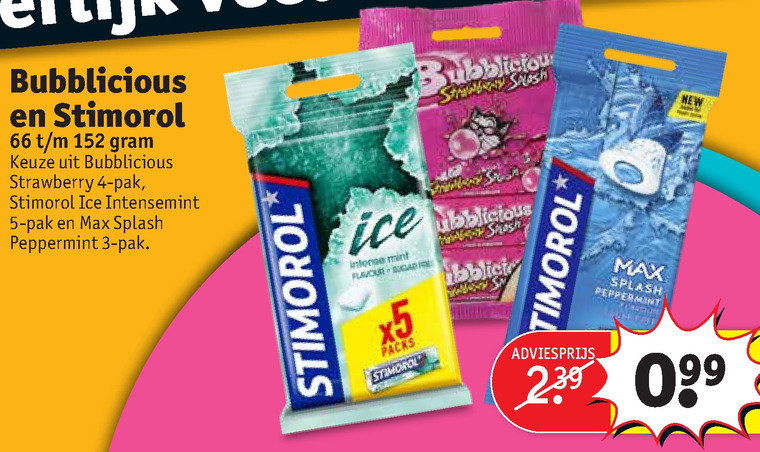 Bubblicious   kauwgom folder aanbieding bij  Kruidvat - details