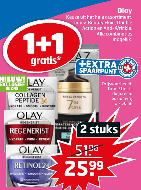 Olaz   dagcreme, nachtcreme folder aanbieding bij  Trekpleister - details