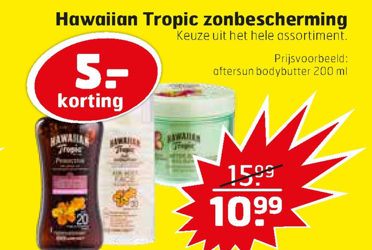 Hawaiian Tropic   zonnebrandolie, aftersun folder aanbieding bij  Trekpleister - details