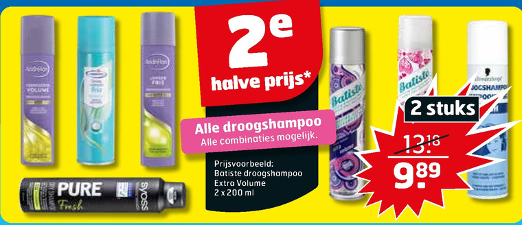 Alle merken   droogshampoo folder aanbieding bij  Trekpleister - details