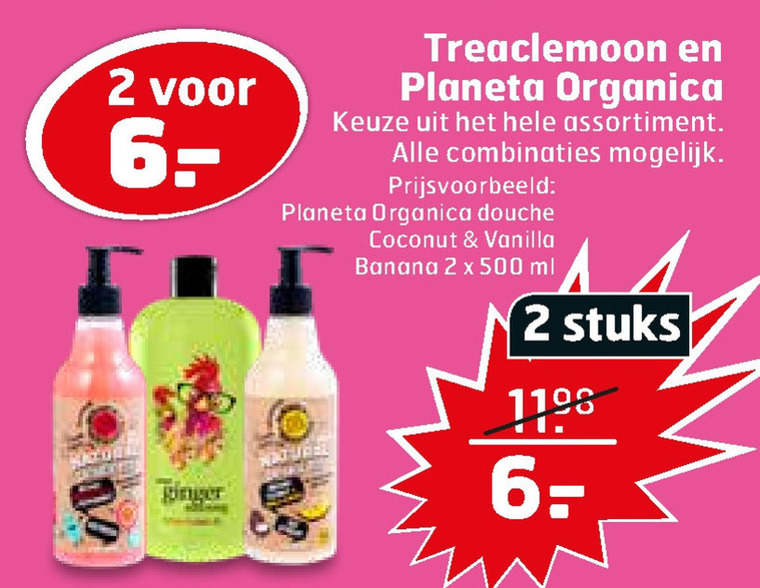 Planeta Organico   douchegel folder aanbieding bij  Trekpleister - details