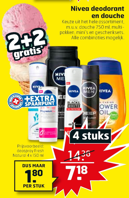 Nivea   douchegel, deodorant folder aanbieding bij  Trekpleister - details