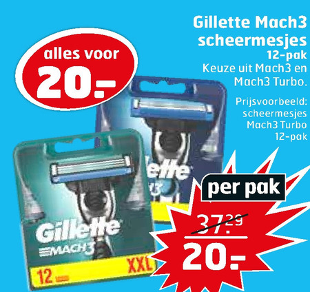 Gillette   scheermesjes folder aanbieding bij  Trekpleister - details