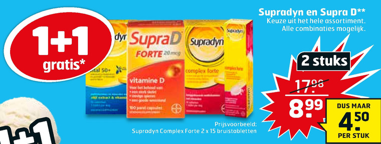 Supradyn   multivitaminen folder aanbieding bij  Trekpleister - details