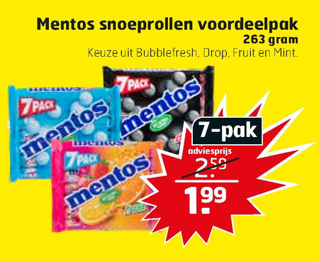 Mentos   snoep folder aanbieding bij  Trekpleister - details