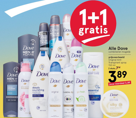 Dove   bodylotion, douchegel folder aanbieding bij  Etos - details