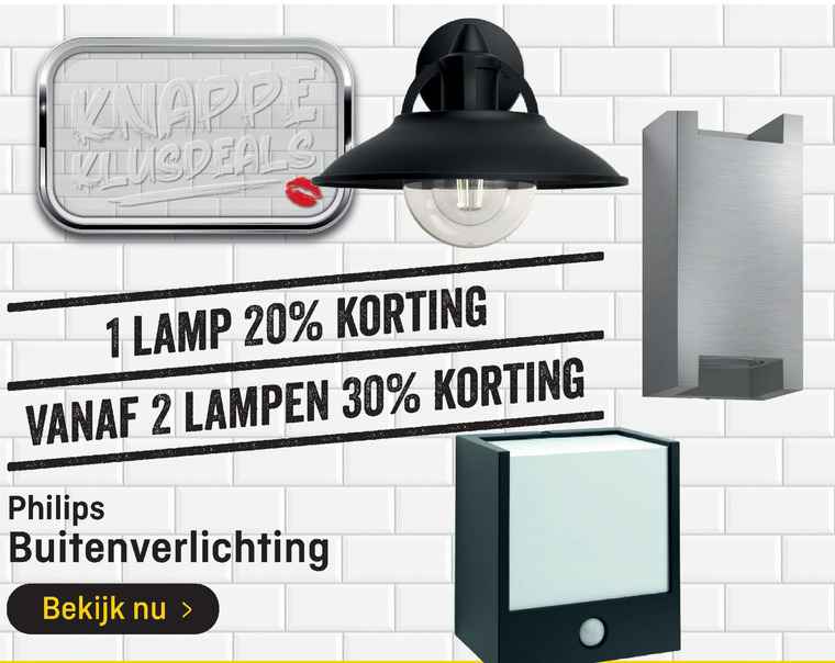 Philips   buitenlamp folder aanbieding bij  Hubo - details