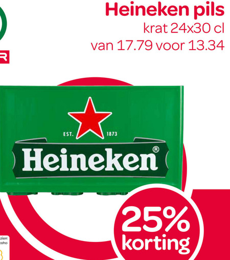 Heineken   krat bier folder aanbieding bij  Spar - details