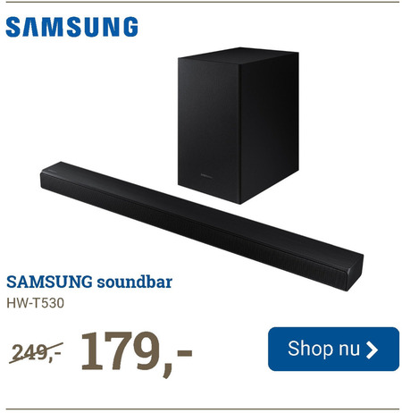 Samsung   soundbar folder aanbieding bij  BCC - details