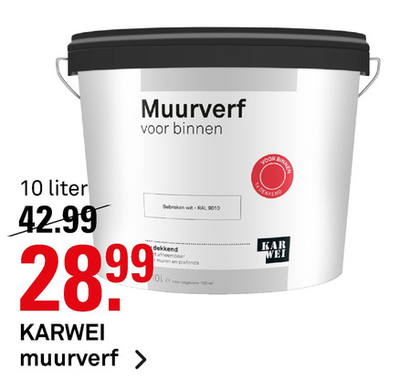 Karwei Huismerk   muurverf folder aanbieding bij  Karwei - details