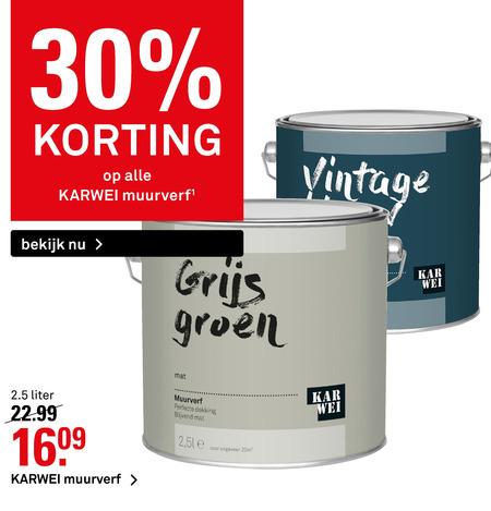 Karwei Huismerk   muurverf folder aanbieding bij  Karwei - details