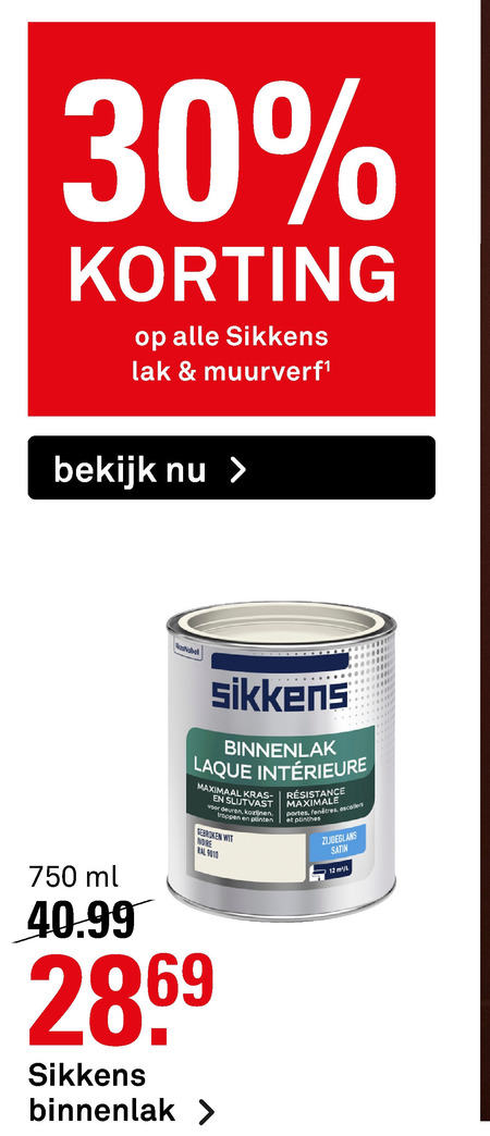 Sikkens   lak, buitenlak folder aanbieding bij  Karwei - details