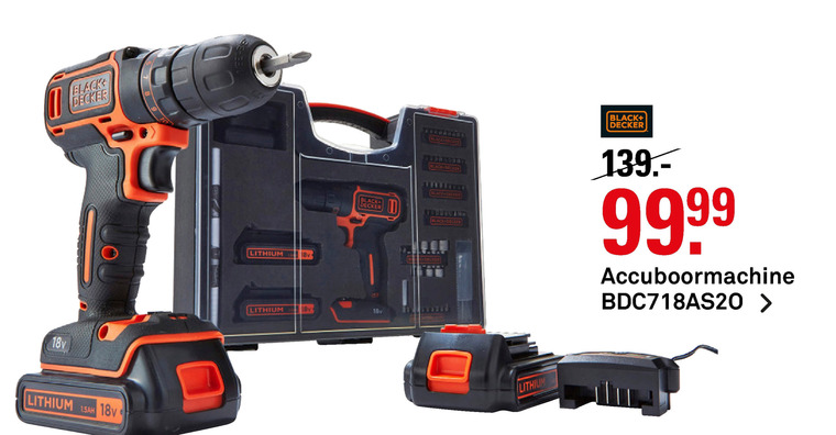 Black and Decker   accuboormachine folder aanbieding bij  Karwei - details